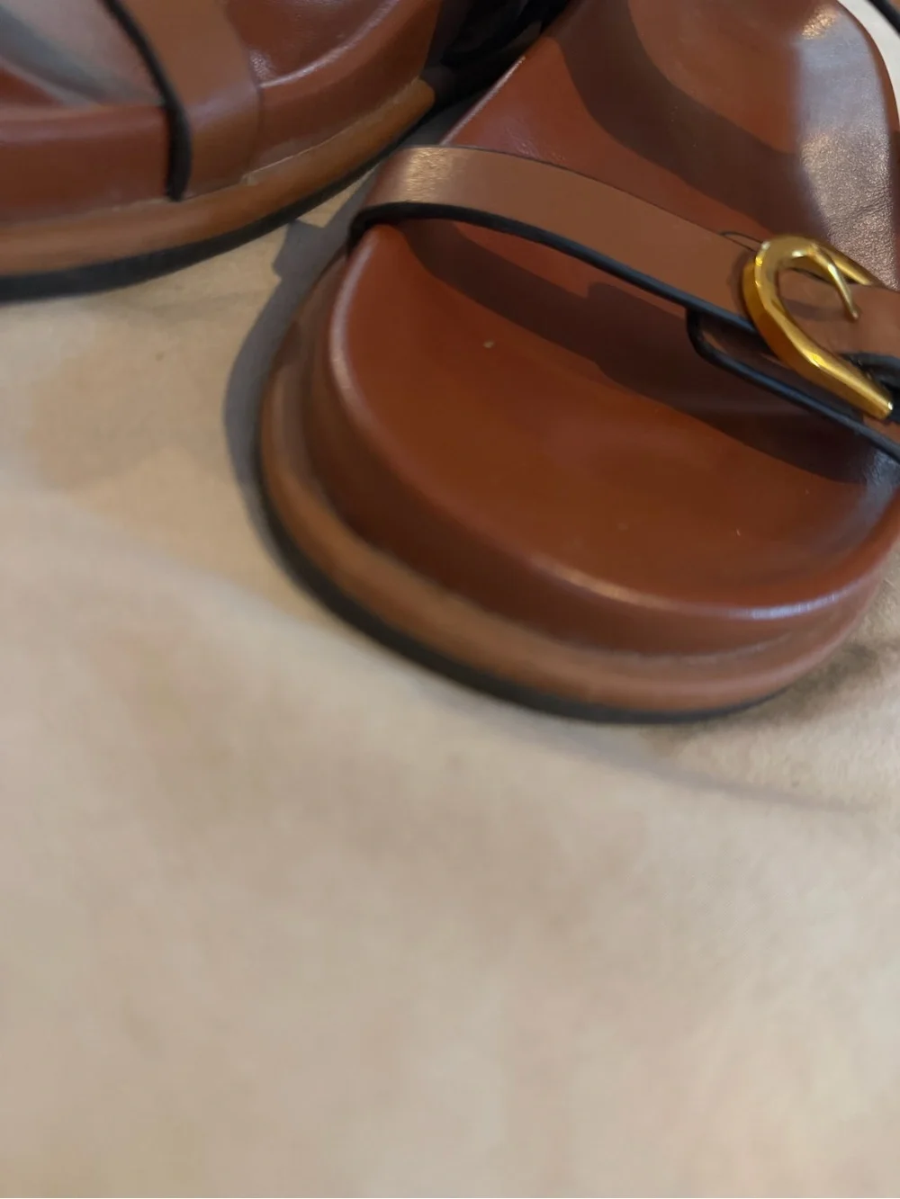 Zara brown buckle sandals - Picture 5 of 8